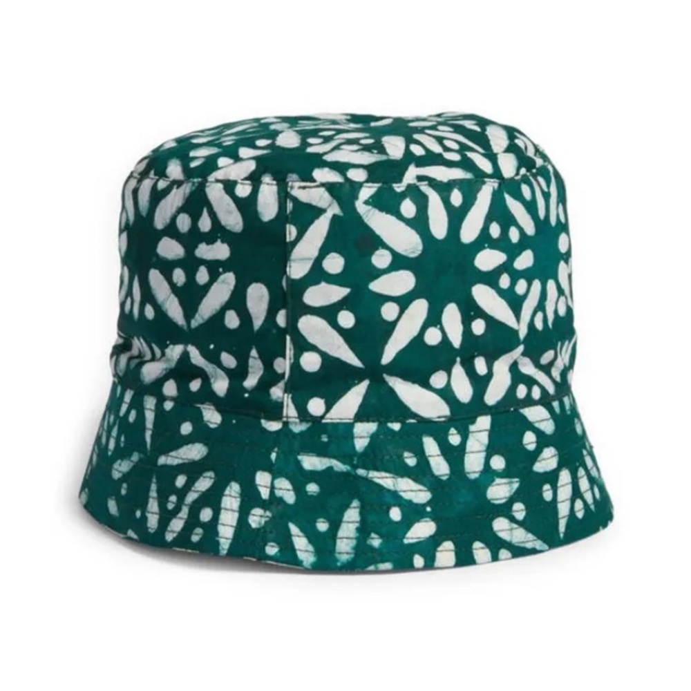 NWT Men's MEJI MEJI Green/White Lagos Cotton Bucket Hat One Size
